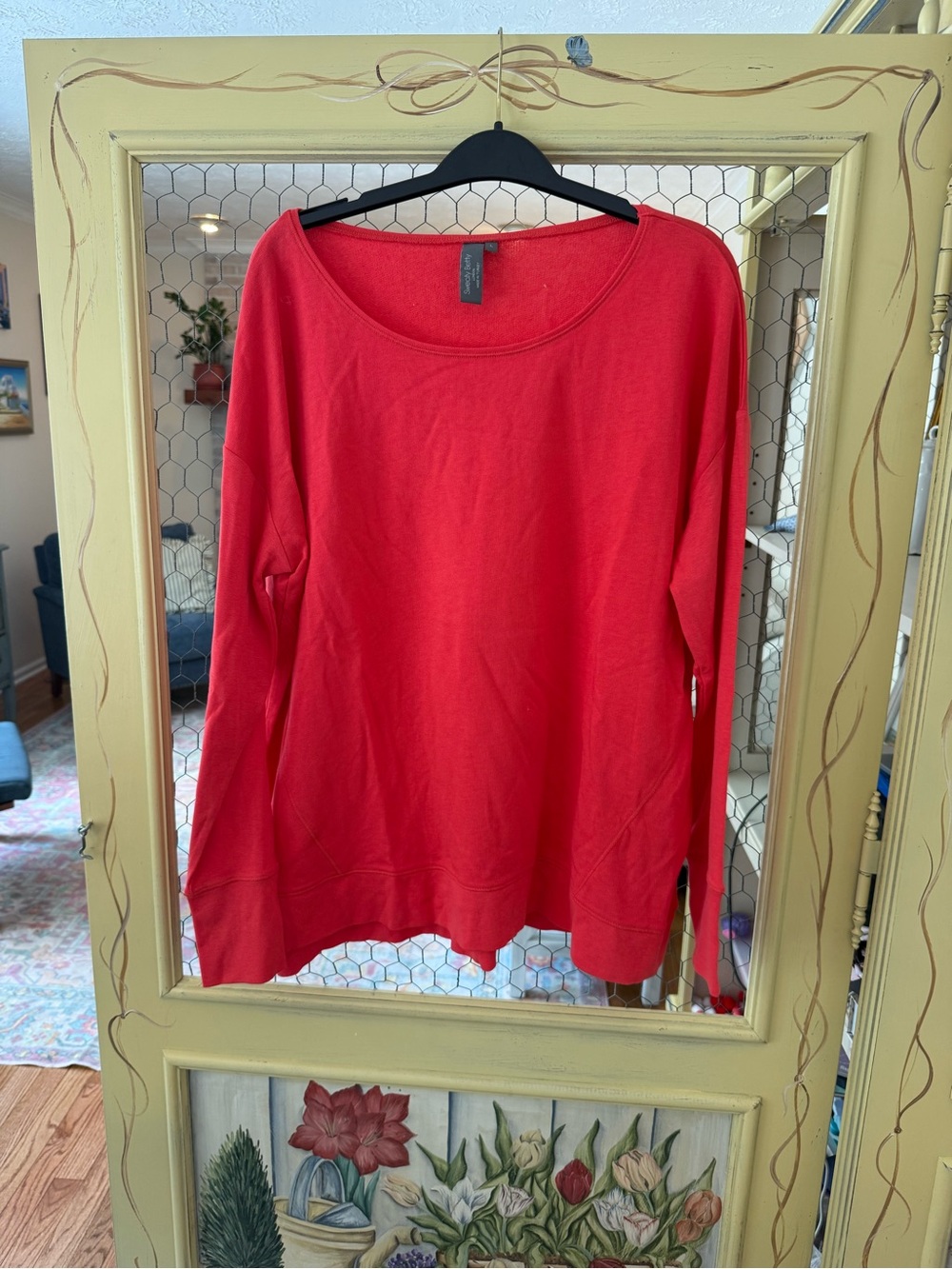 Sweaty Betty Red Long-Sleeve Pullover Sweatshirt